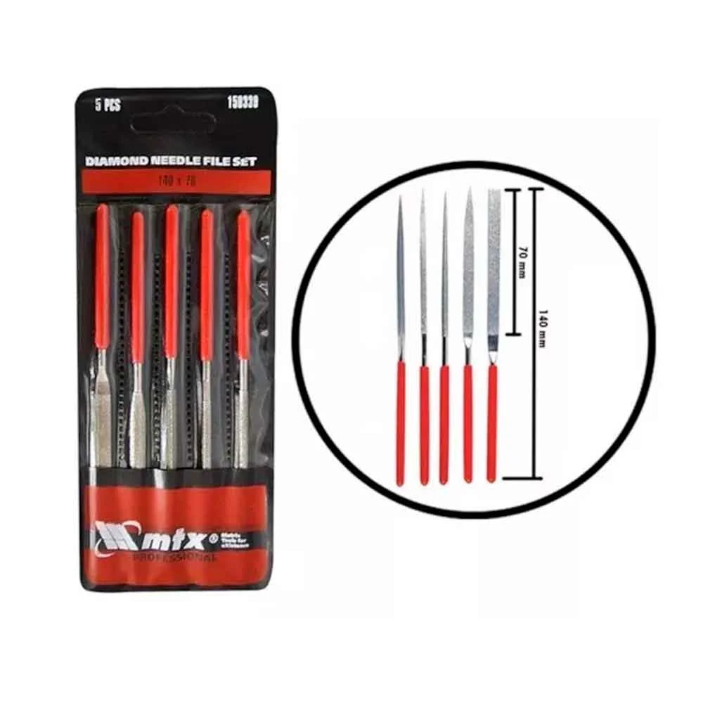 Jogo De Lima Agulha Diamantada 140x70x3 5 Pcs Mtx-158339